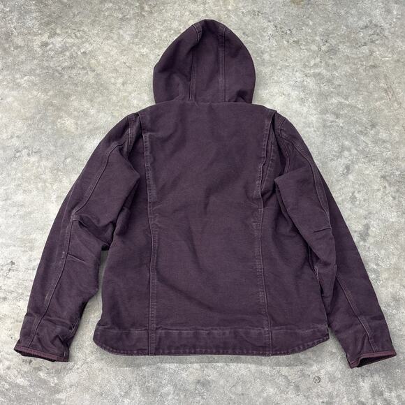 Carhartt Womens Sherpa Lined Jacket Coat Purple Women S Hooded Zip Plum Faded - Picture 10 of 13